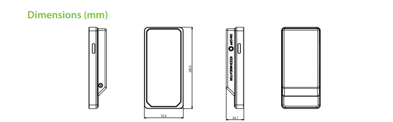 ZKTeco Horus E1 Dimensions